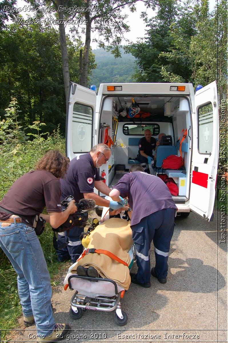 Corio - 26 giugno 2010 - Esercitazione Interforze -  Croce Rossa Italiana - Ispettorato Regionale Volontari del Soccorso Piemonte