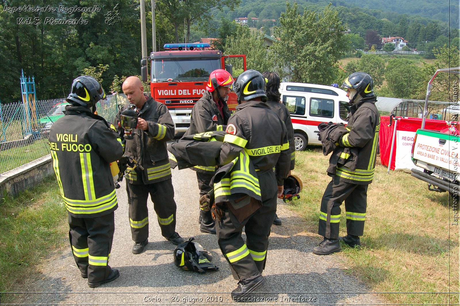 Corio - 26 giugno 2010 - Esercitazione Interforze -  Croce Rossa Italiana - Ispettorato Regionale Volontari del Soccorso Piemonte