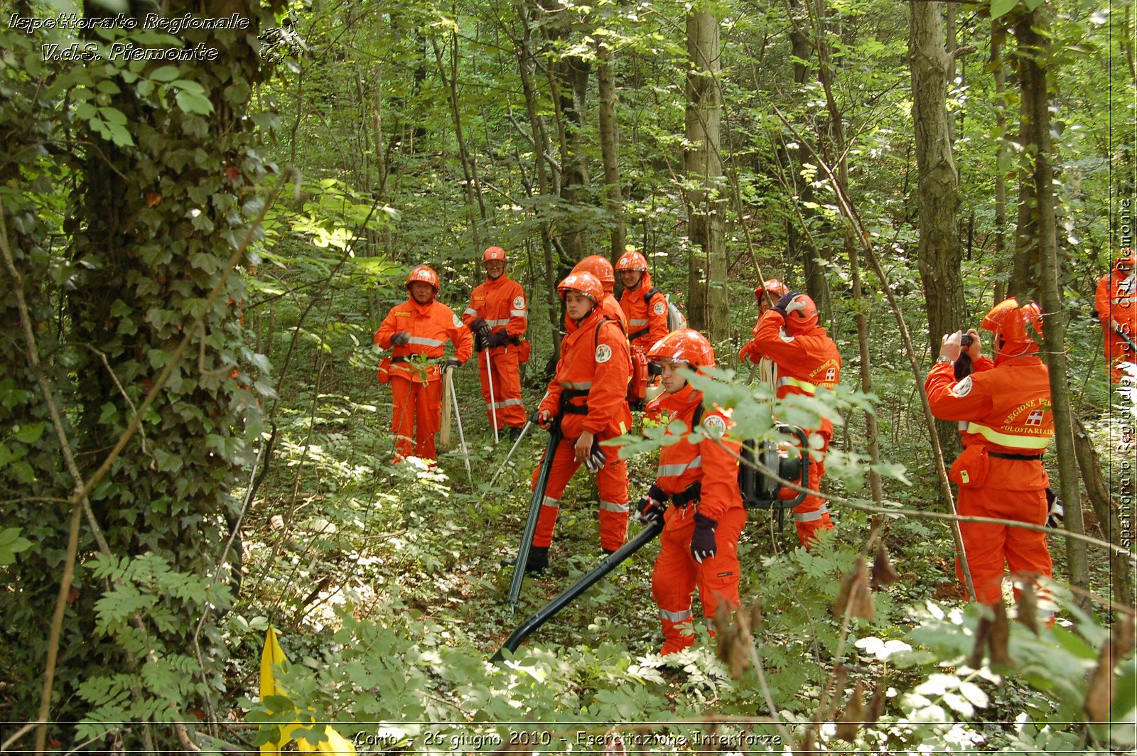 Corio - 26 giugno 2010 - Esercitazione Interforze -  Croce Rossa Italiana - Ispettorato Regionale Volontari del Soccorso Piemonte