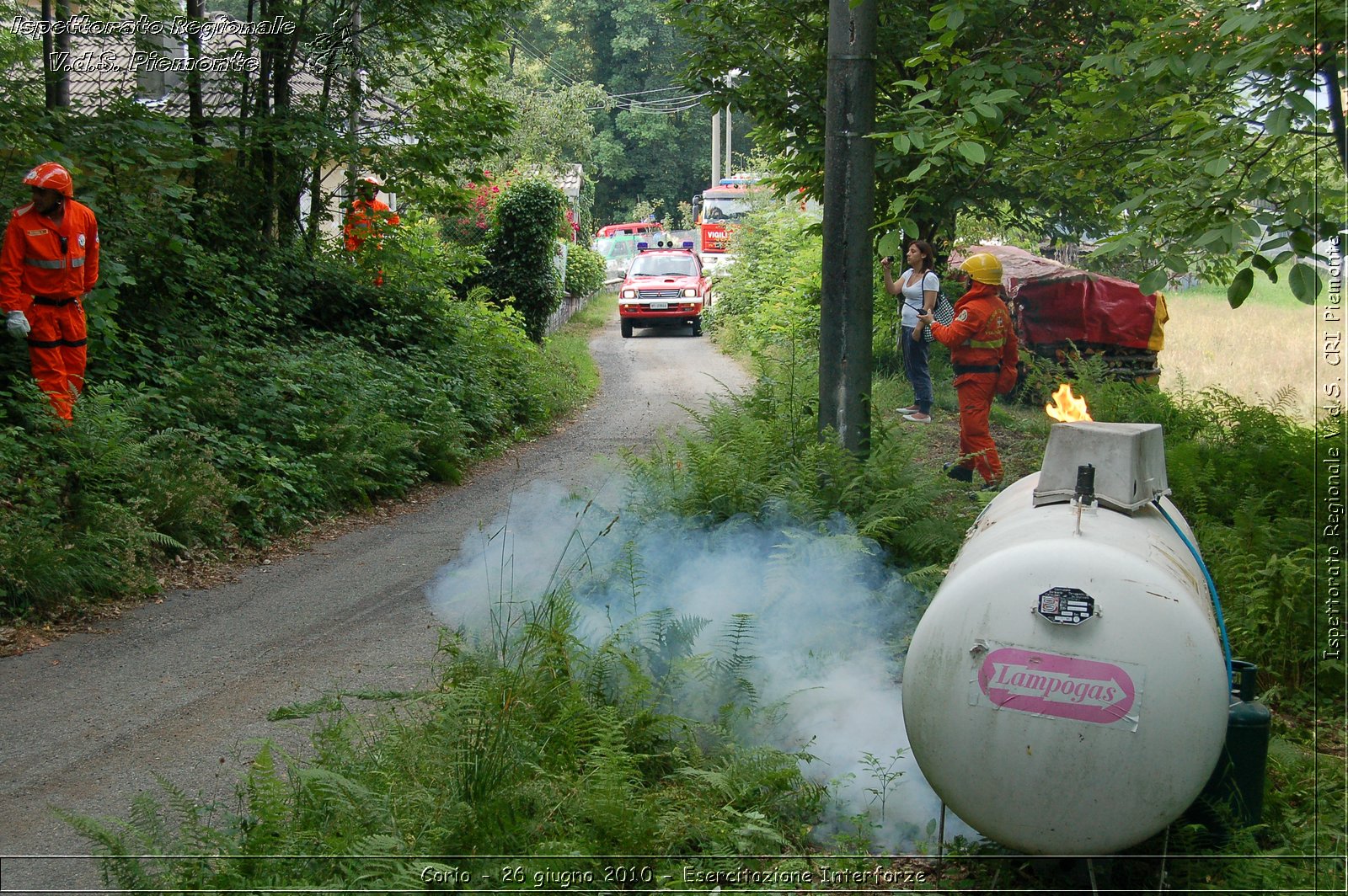 Corio - 26 giugno 2010 - Esercitazione Interforze -  Croce Rossa Italiana - Ispettorato Regionale Volontari del Soccorso Piemonte