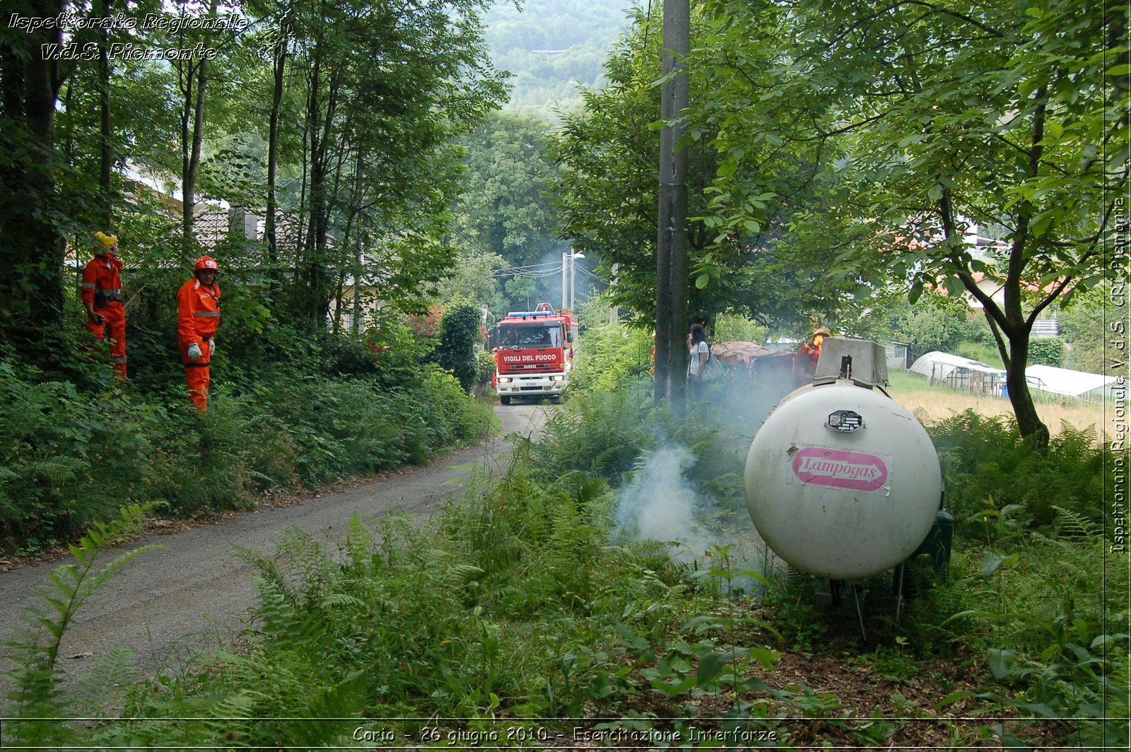 Corio - 26 giugno 2010 - Esercitazione Interforze -  Croce Rossa Italiana - Ispettorato Regionale Volontari del Soccorso Piemonte