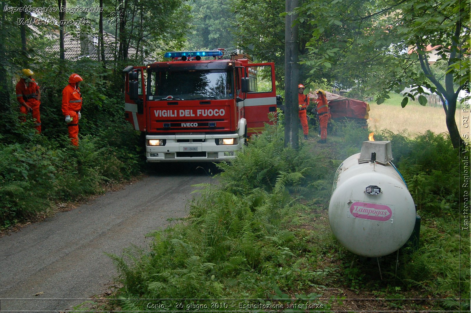 Corio - 26 giugno 2010 - Esercitazione Interforze -  Croce Rossa Italiana - Ispettorato Regionale Volontari del Soccorso Piemonte