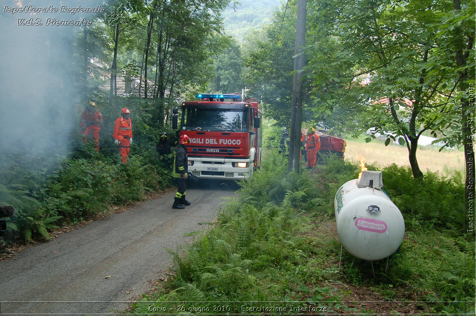 Corio - 26 giugno 2010 - Esercitazione Interforze -  Croce Rossa Italiana - Ispettorato Regionale Volontari del Soccorso Piemonte