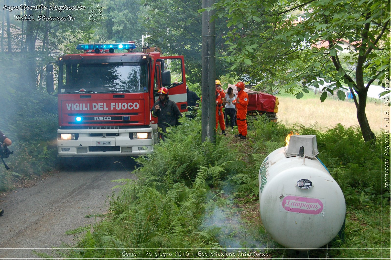 Corio - 26 giugno 2010 - Esercitazione Interforze -  Croce Rossa Italiana - Ispettorato Regionale Volontari del Soccorso Piemonte