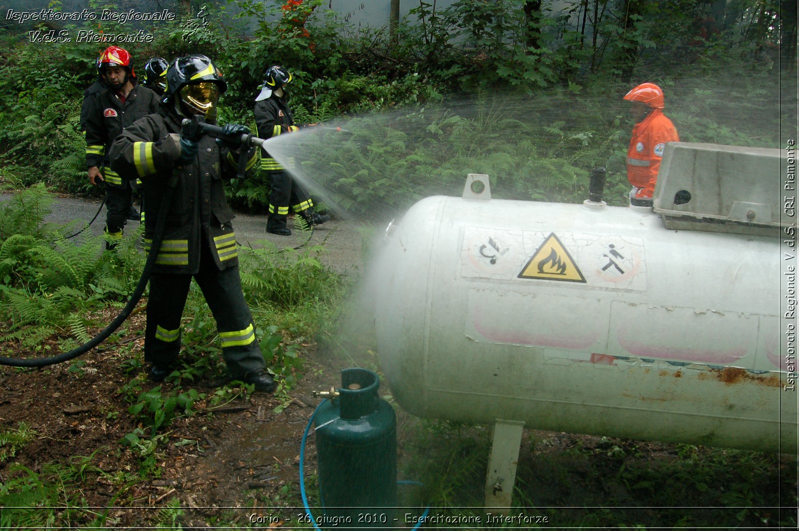 Corio - 26 giugno 2010 - Esercitazione Interforze -  Croce Rossa Italiana - Ispettorato Regionale Volontari del Soccorso Piemonte