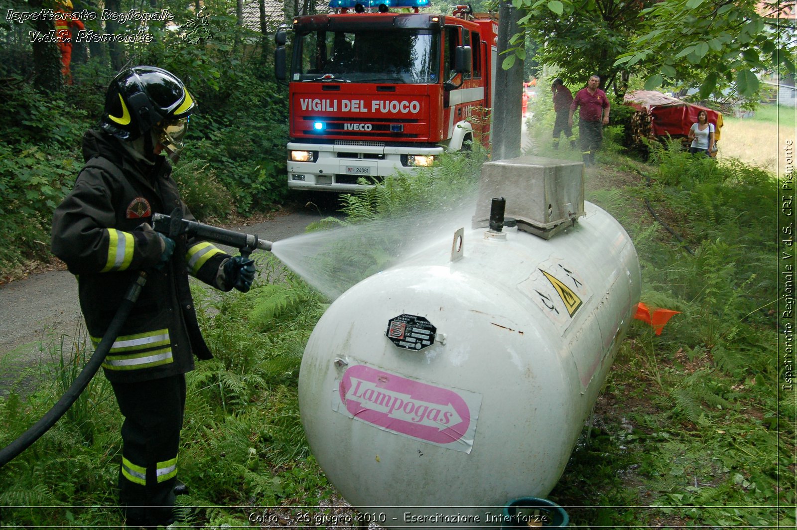 Corio - 26 giugno 2010 - Esercitazione Interforze -  Croce Rossa Italiana - Ispettorato Regionale Volontari del Soccorso Piemonte