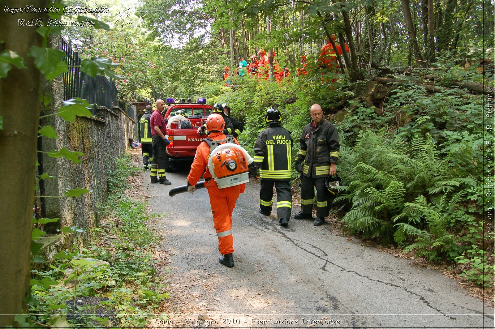 Corio - 26 giugno 2010 - Esercitazione Interforze -  Croce Rossa Italiana - Ispettorato Regionale Volontari del Soccorso Piemonte