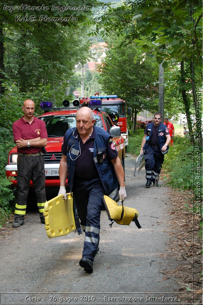 Corio - 26 giugno 2010 - Esercitazione Interforze -  Croce Rossa Italiana - Ispettorato Regionale Volontari del Soccorso Piemonte