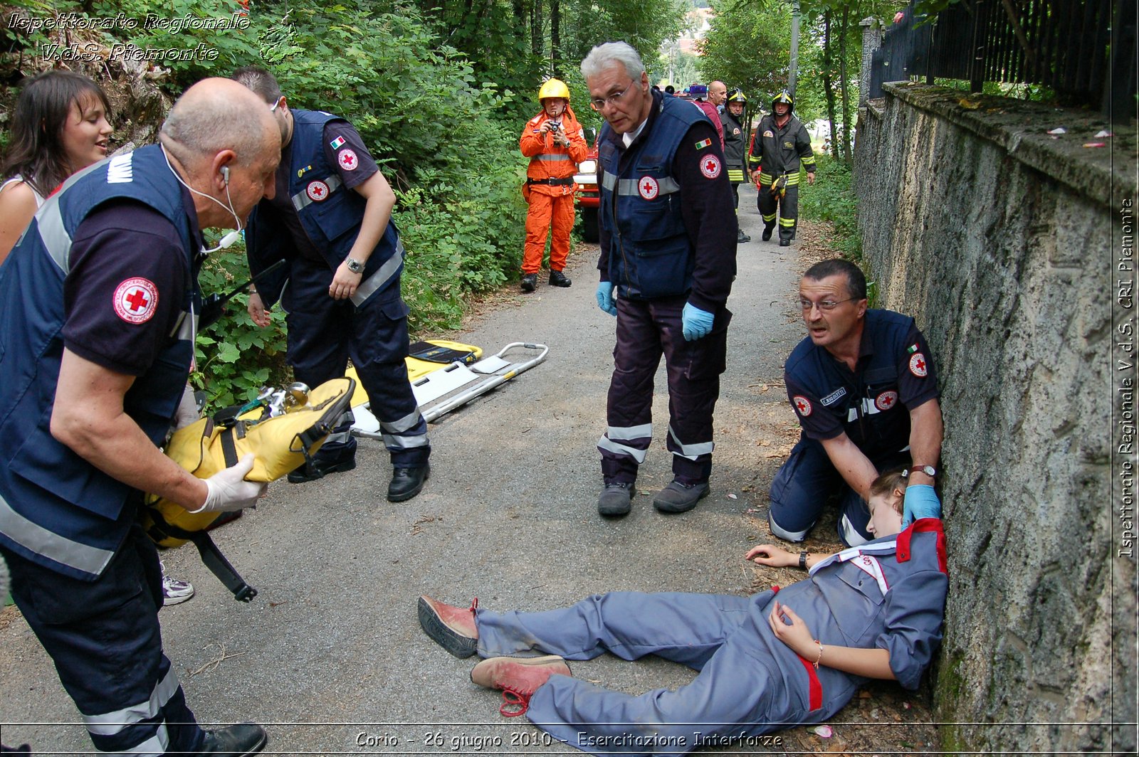 Corio - 26 giugno 2010 - Esercitazione Interforze -  Croce Rossa Italiana - Ispettorato Regionale Volontari del Soccorso Piemonte