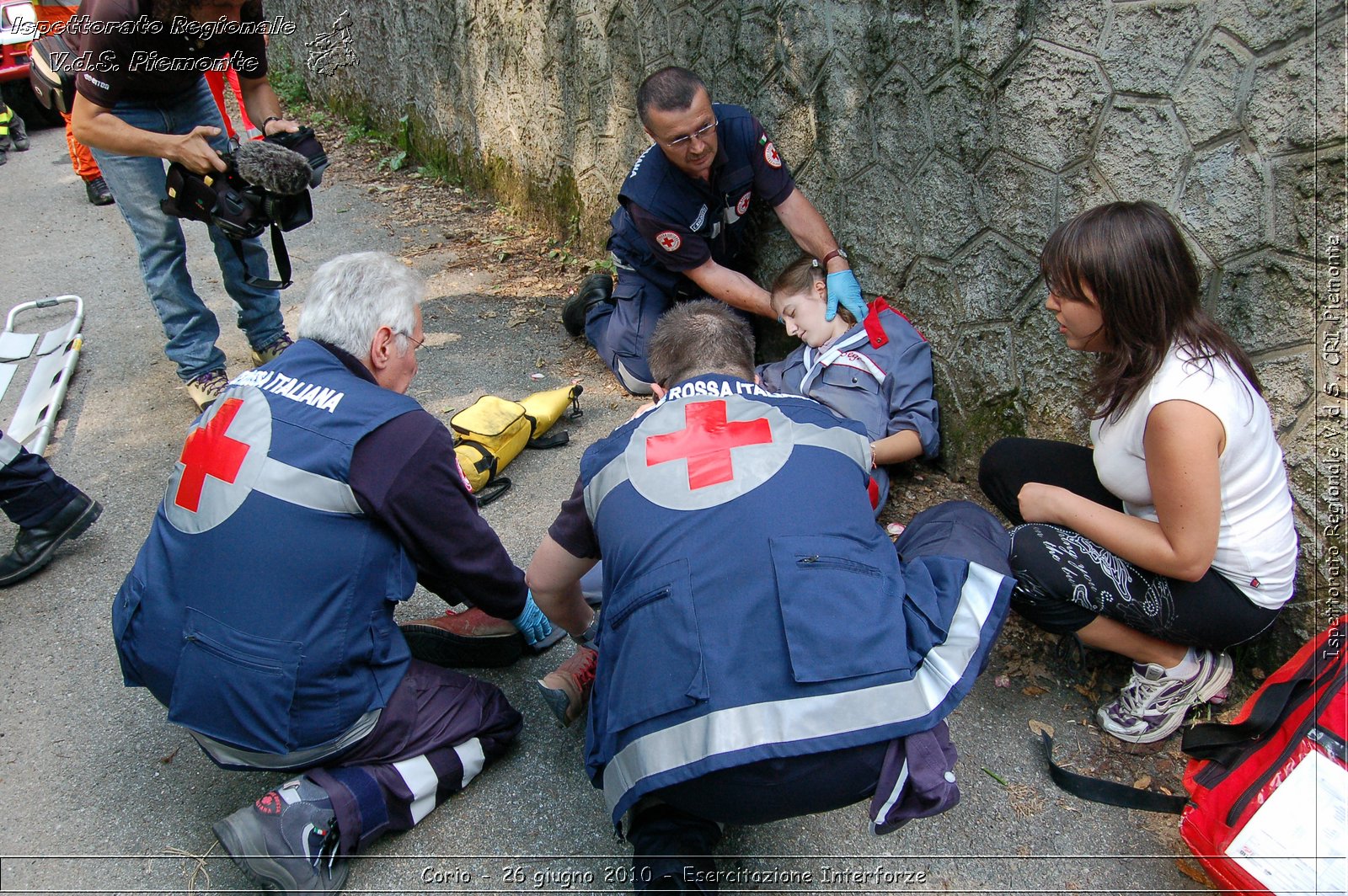 Corio - 26 giugno 2010 - Esercitazione Interforze -  Croce Rossa Italiana - Ispettorato Regionale Volontari del Soccorso Piemonte