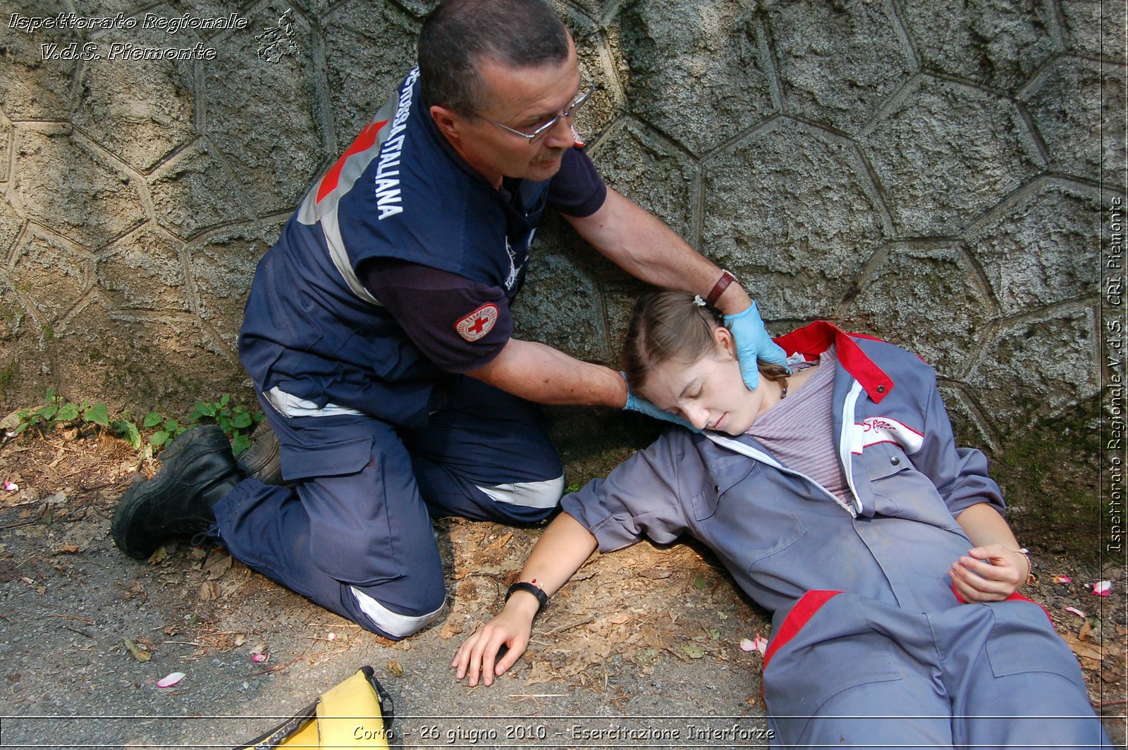 Corio - 26 giugno 2010 - Esercitazione Interforze -  Croce Rossa Italiana - Ispettorato Regionale Volontari del Soccorso Piemonte