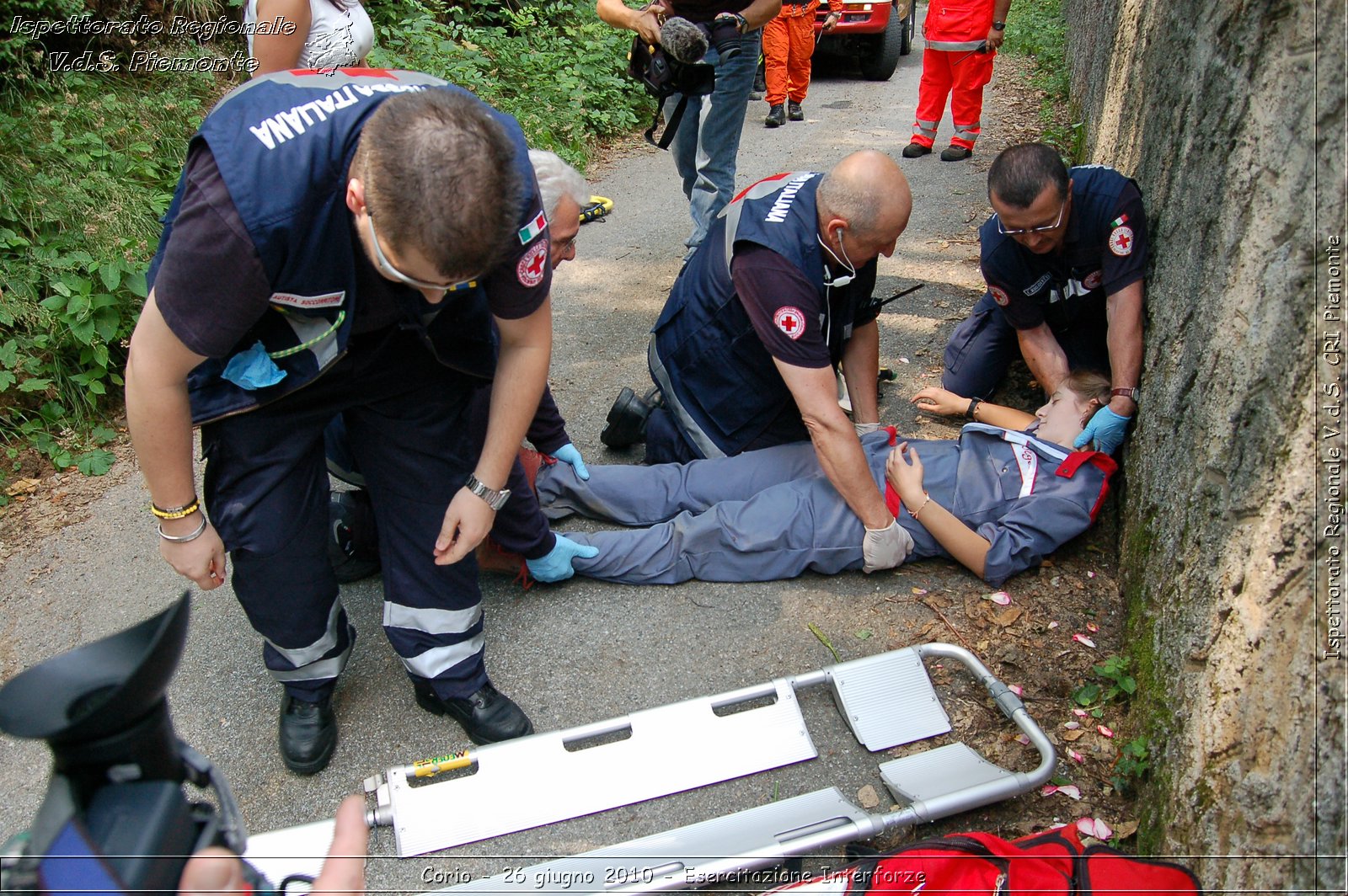 Corio - 26 giugno 2010 - Esercitazione Interforze -  Croce Rossa Italiana - Ispettorato Regionale Volontari del Soccorso Piemonte