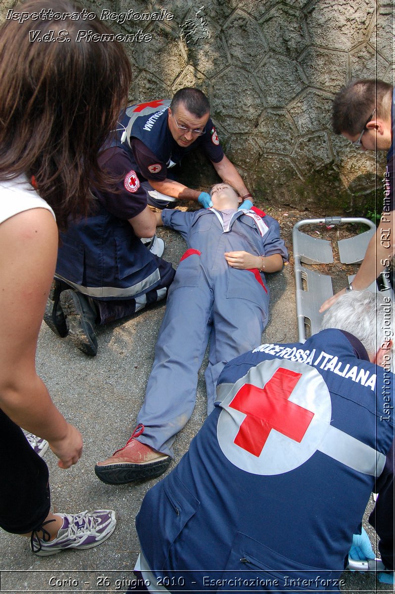 Corio - 26 giugno 2010 - Esercitazione Interforze -  Croce Rossa Italiana - Ispettorato Regionale Volontari del Soccorso Piemonte