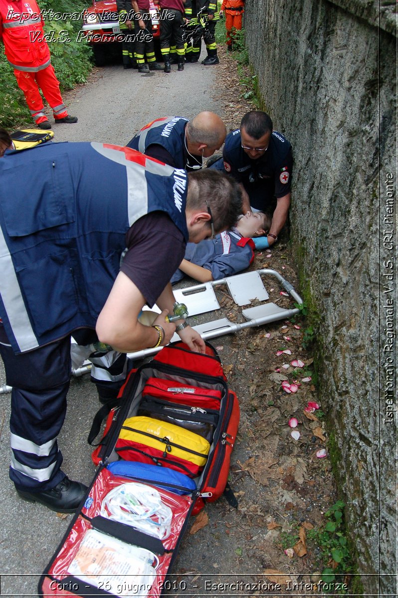 Corio - 26 giugno 2010 - Esercitazione Interforze -  Croce Rossa Italiana - Ispettorato Regionale Volontari del Soccorso Piemonte