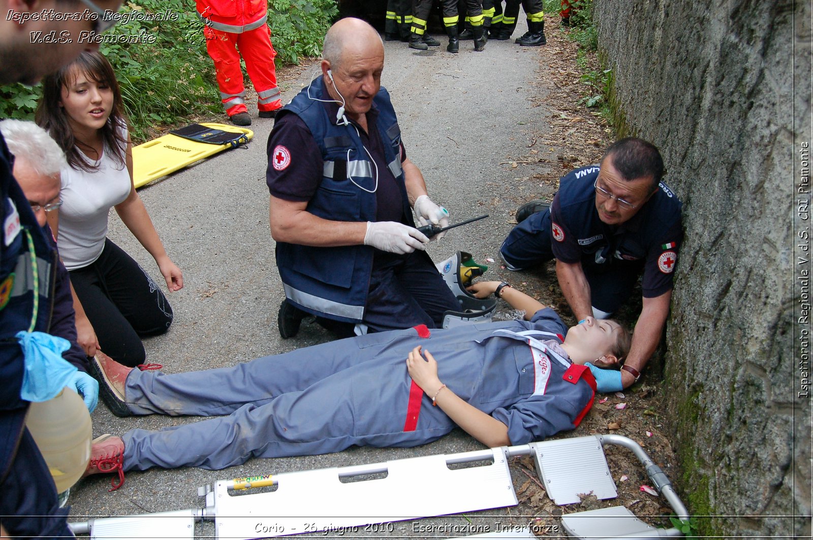 Corio - 26 giugno 2010 - Esercitazione Interforze -  Croce Rossa Italiana - Ispettorato Regionale Volontari del Soccorso Piemonte