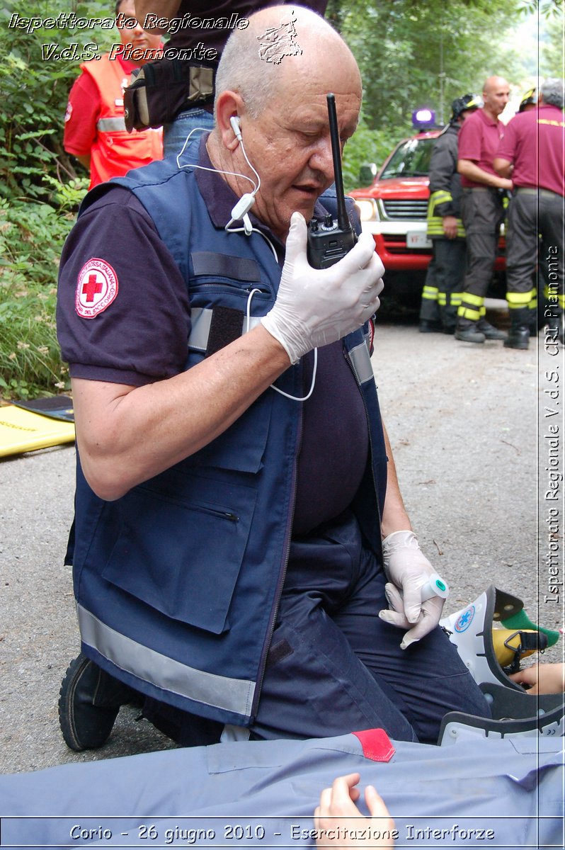 Corio - 26 giugno 2010 - Esercitazione Interforze -  Croce Rossa Italiana - Ispettorato Regionale Volontari del Soccorso Piemonte