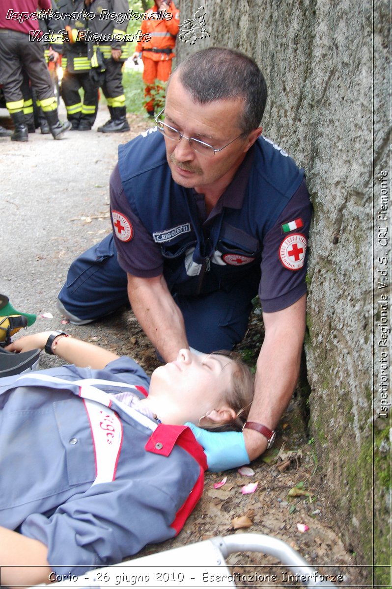 Corio - 26 giugno 2010 - Esercitazione Interforze -  Croce Rossa Italiana - Ispettorato Regionale Volontari del Soccorso Piemonte