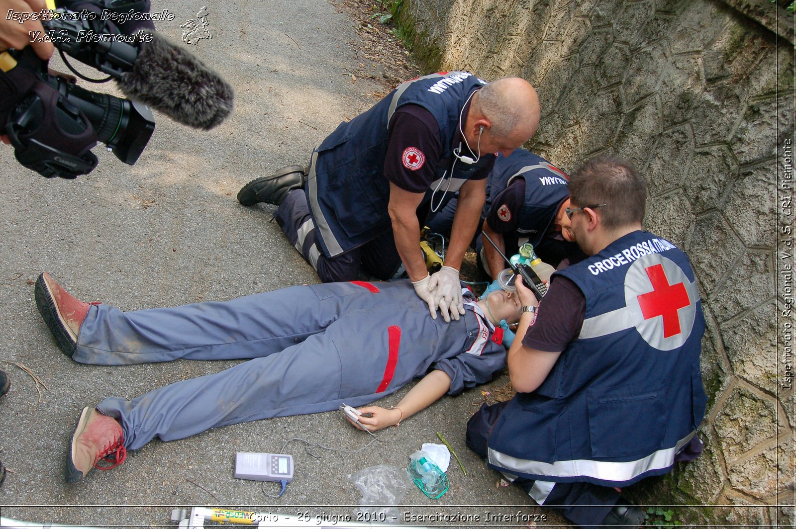 Corio - 26 giugno 2010 - Esercitazione Interforze -  Croce Rossa Italiana - Ispettorato Regionale Volontari del Soccorso Piemonte