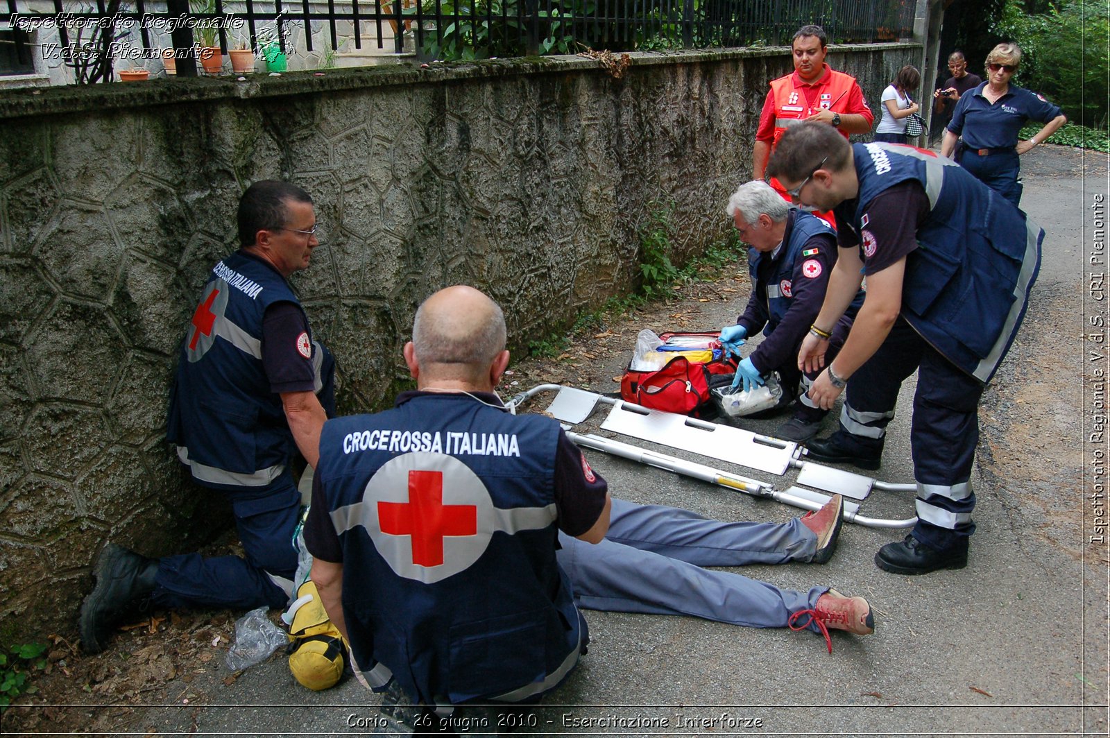 Corio - 26 giugno 2010 - Esercitazione Interforze -  Croce Rossa Italiana - Ispettorato Regionale Volontari del Soccorso Piemonte