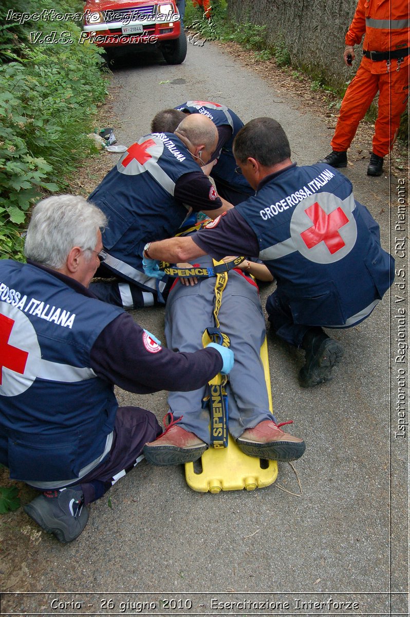 Corio - 26 giugno 2010 - Esercitazione Interforze -  Croce Rossa Italiana - Ispettorato Regionale Volontari del Soccorso Piemonte