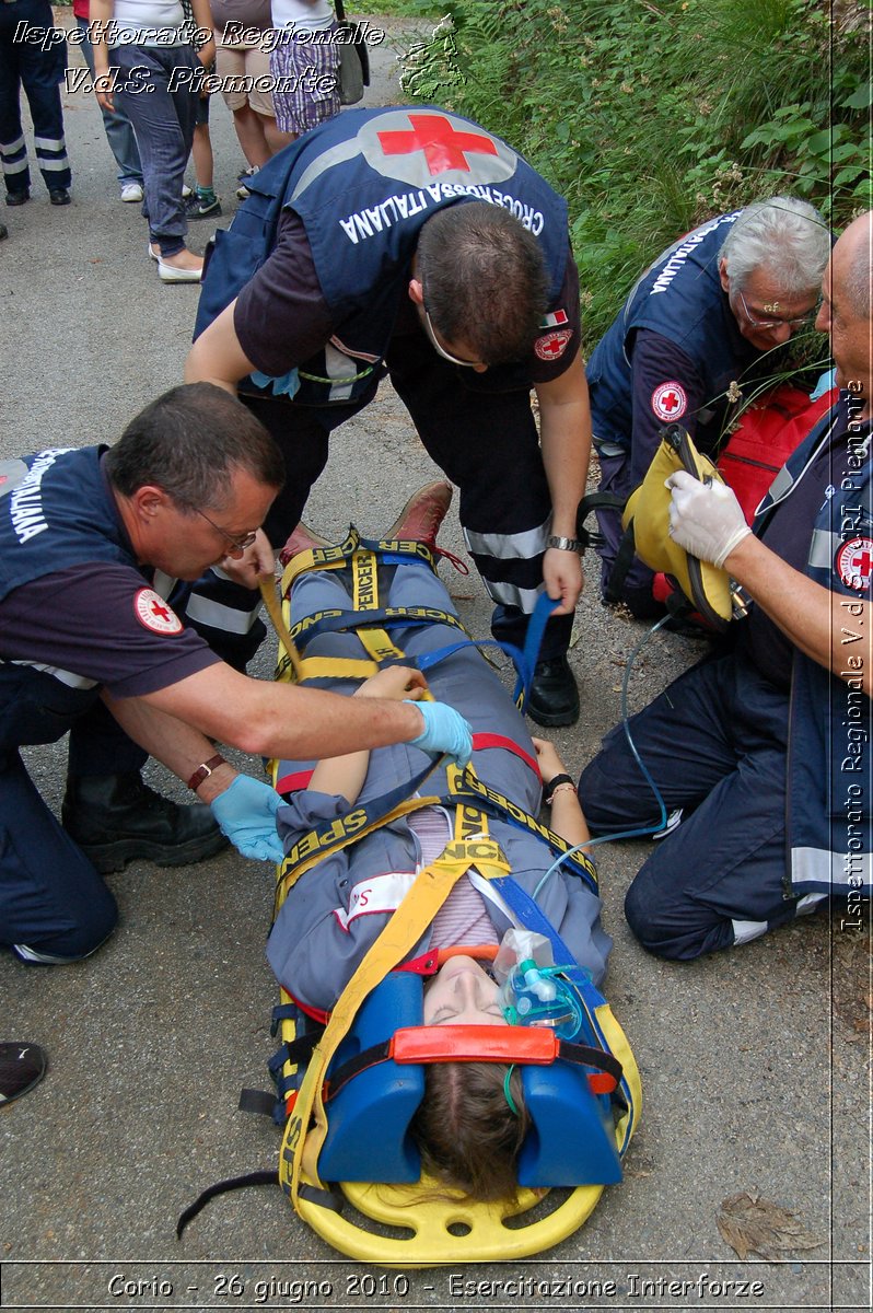 Corio - 26 giugno 2010 - Esercitazione Interforze -  Croce Rossa Italiana - Ispettorato Regionale Volontari del Soccorso Piemonte