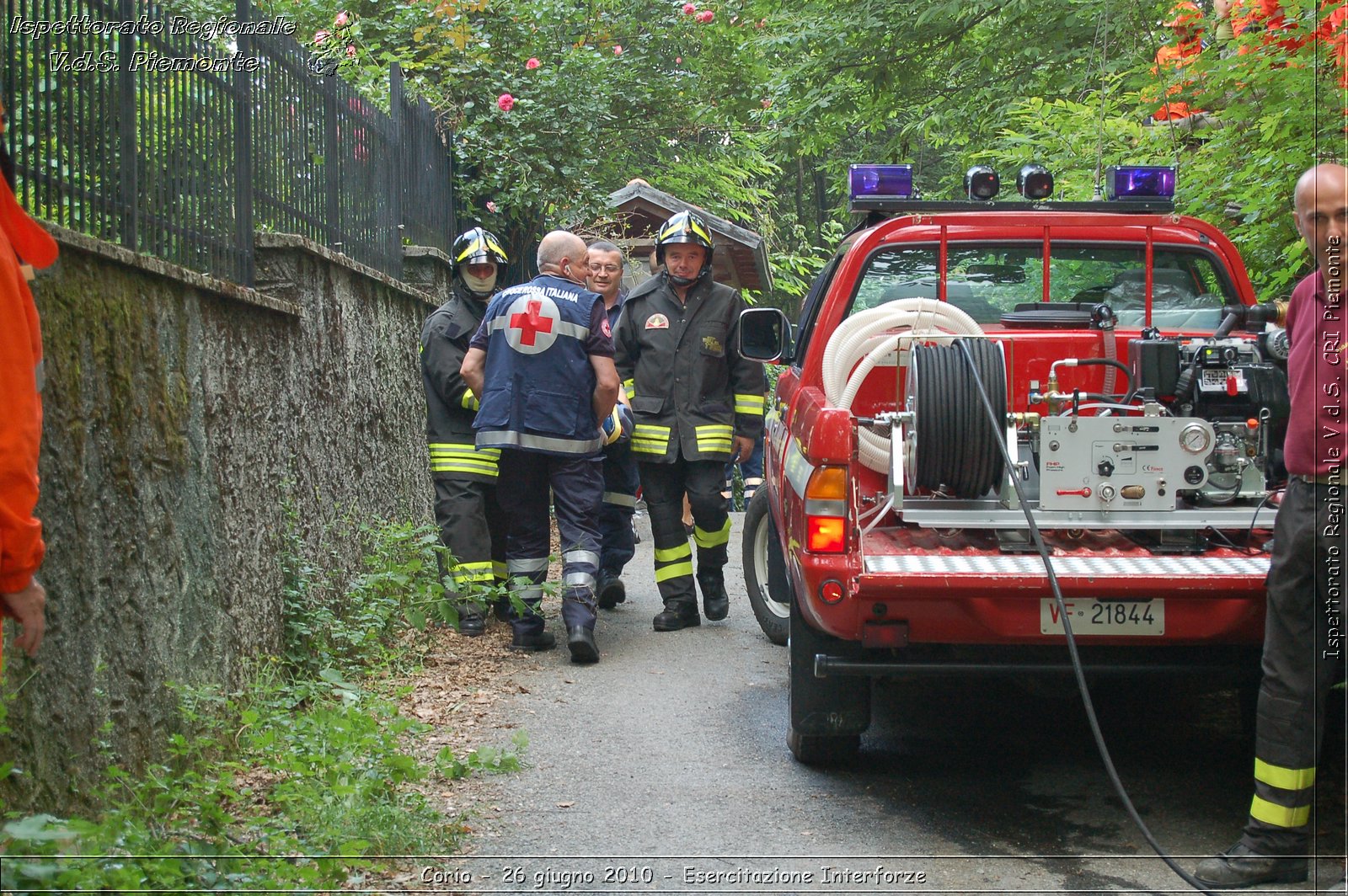 Corio - 26 giugno 2010 - Esercitazione Interforze -  Croce Rossa Italiana - Ispettorato Regionale Volontari del Soccorso Piemonte