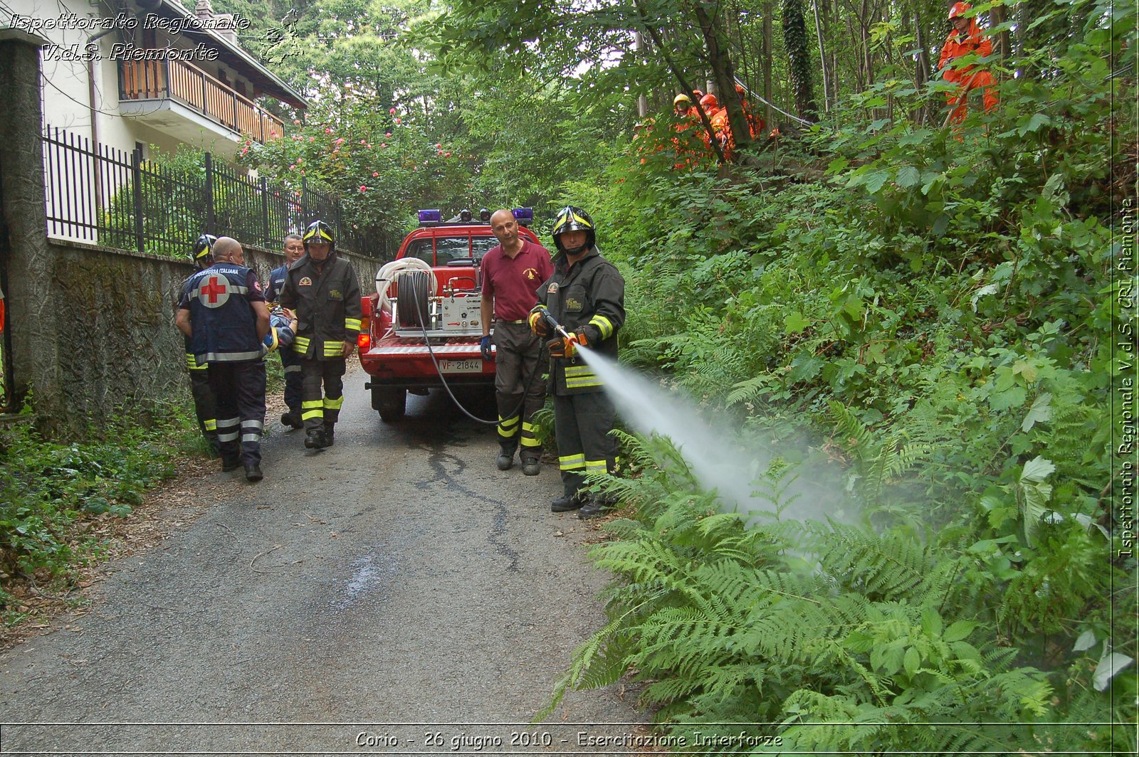 Corio - 26 giugno 2010 - Esercitazione Interforze -  Croce Rossa Italiana - Ispettorato Regionale Volontari del Soccorso Piemonte