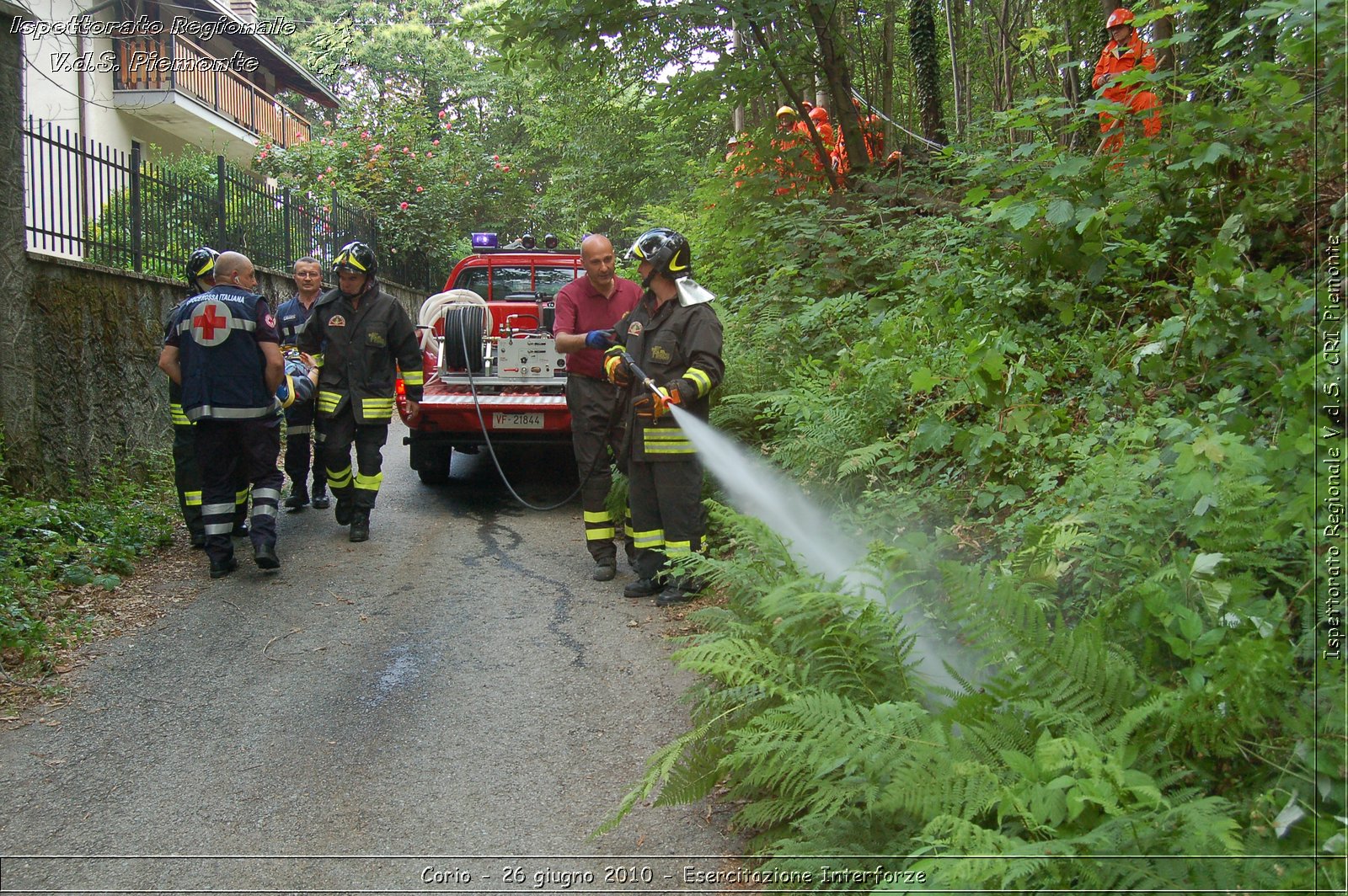 Corio - 26 giugno 2010 - Esercitazione Interforze -  Croce Rossa Italiana - Ispettorato Regionale Volontari del Soccorso Piemonte