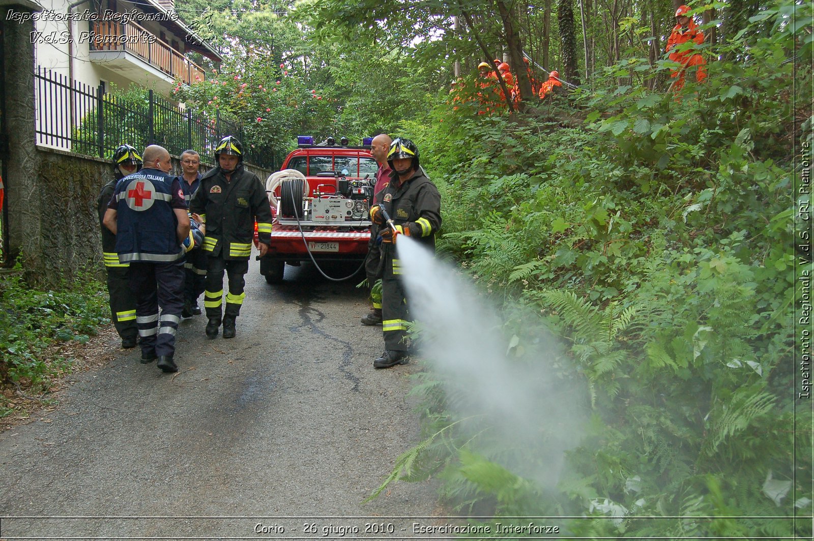 Corio - 26 giugno 2010 - Esercitazione Interforze -  Croce Rossa Italiana - Ispettorato Regionale Volontari del Soccorso Piemonte