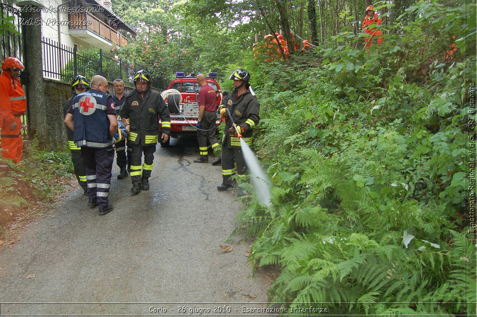 Corio - 26 giugno 2010 - Esercitazione Interforze -  Croce Rossa Italiana - Ispettorato Regionale Volontari del Soccorso Piemonte