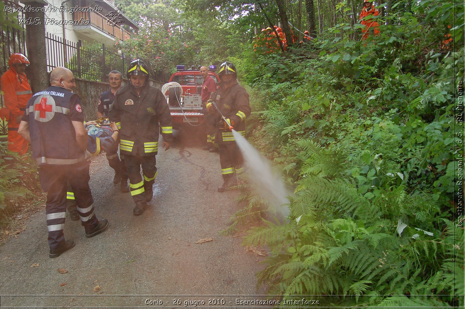 Corio - 26 giugno 2010 - Esercitazione Interforze -  Croce Rossa Italiana - Ispettorato Regionale Volontari del Soccorso Piemonte