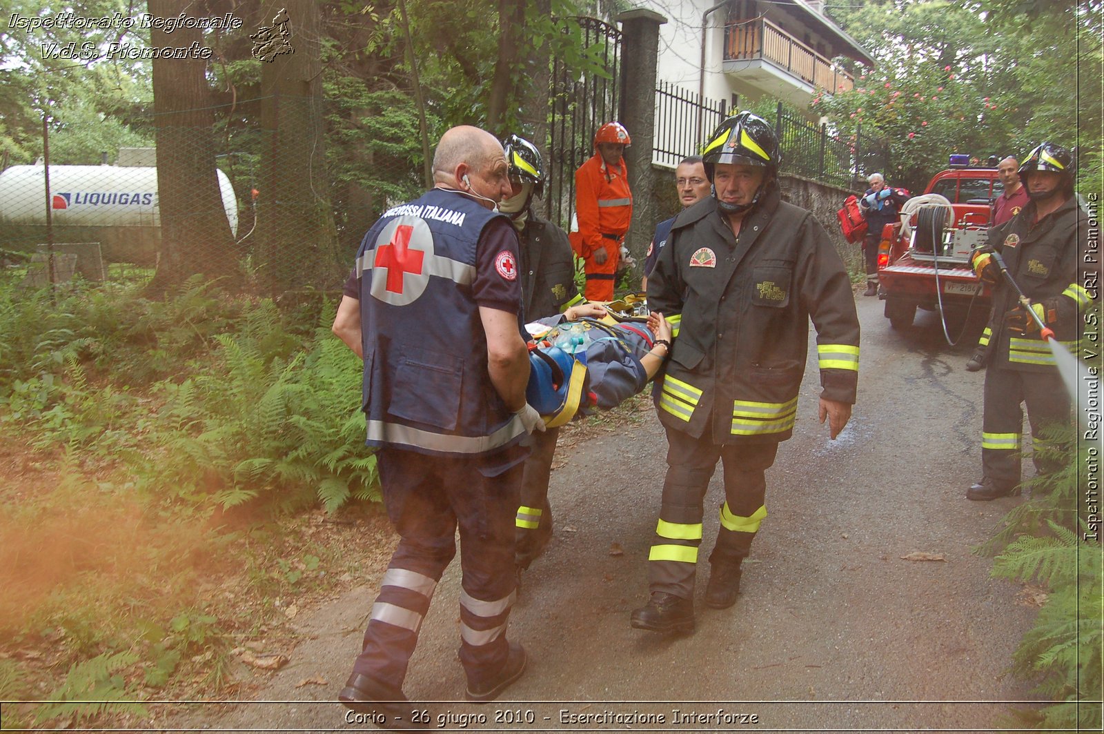 Corio - 26 giugno 2010 - Esercitazione Interforze -  Croce Rossa Italiana - Ispettorato Regionale Volontari del Soccorso Piemonte