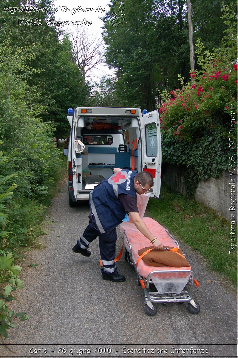 Corio - 26 giugno 2010 - Esercitazione Interforze -  Croce Rossa Italiana - Ispettorato Regionale Volontari del Soccorso Piemonte