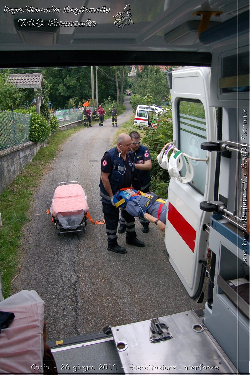 Corio - 26 giugno 2010 - Esercitazione Interforze -  Croce Rossa Italiana - Ispettorato Regionale Volontari del Soccorso Piemonte