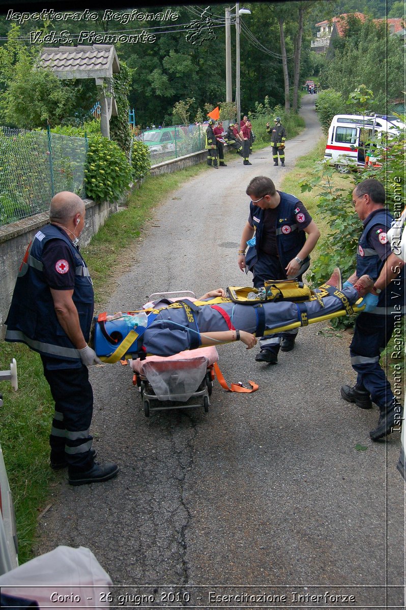 Corio - 26 giugno 2010 - Esercitazione Interforze -  Croce Rossa Italiana - Ispettorato Regionale Volontari del Soccorso Piemonte