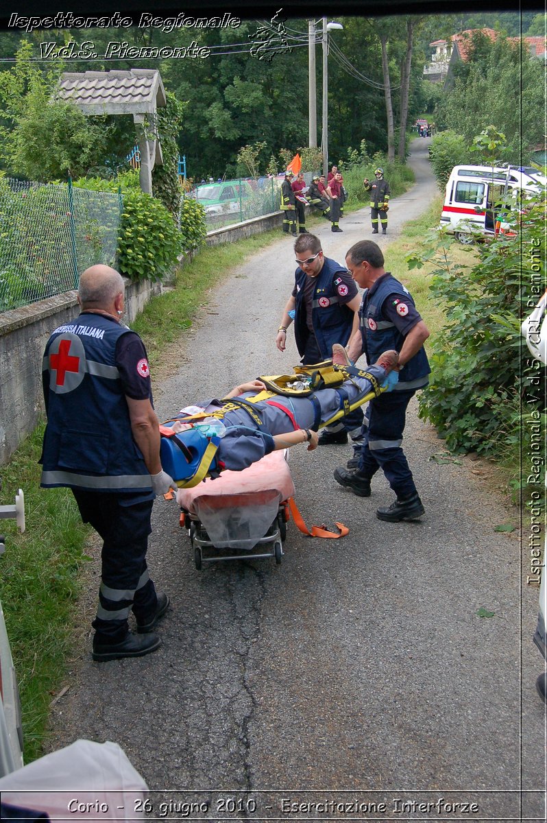 Corio - 26 giugno 2010 - Esercitazione Interforze -  Croce Rossa Italiana - Ispettorato Regionale Volontari del Soccorso Piemonte