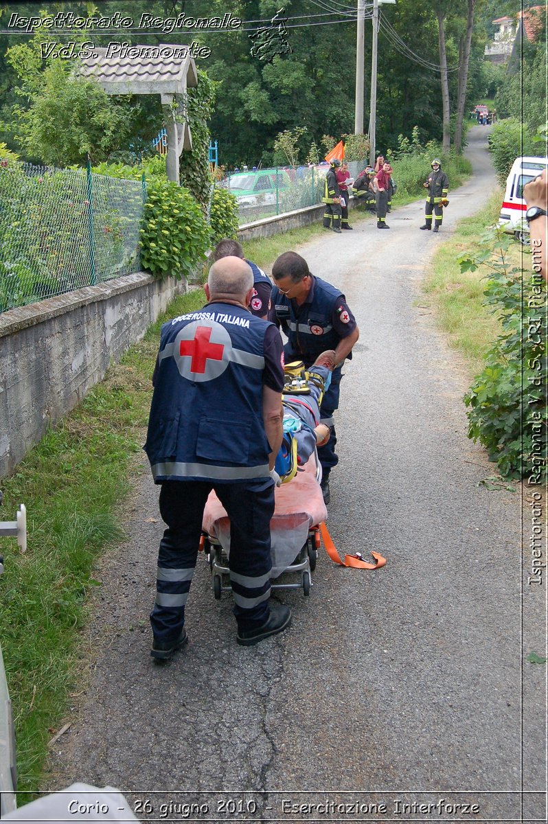 Corio - 26 giugno 2010 - Esercitazione Interforze -  Croce Rossa Italiana - Ispettorato Regionale Volontari del Soccorso Piemonte