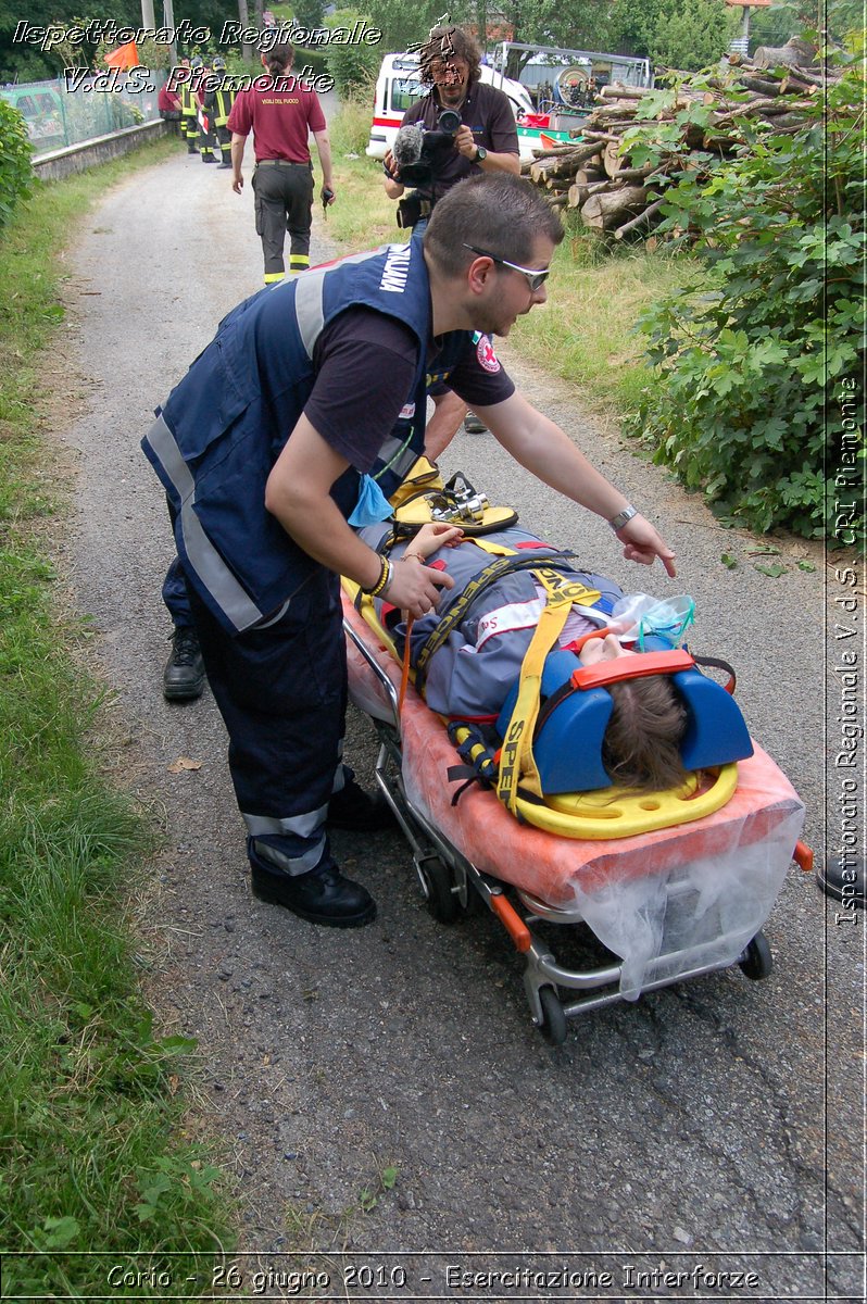 Corio - 26 giugno 2010 - Esercitazione Interforze -  Croce Rossa Italiana - Ispettorato Regionale Volontari del Soccorso Piemonte