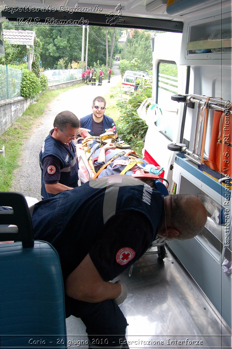 Corio - 26 giugno 2010 - Esercitazione Interforze -  Croce Rossa Italiana - Ispettorato Regionale Volontari del Soccorso Piemonte