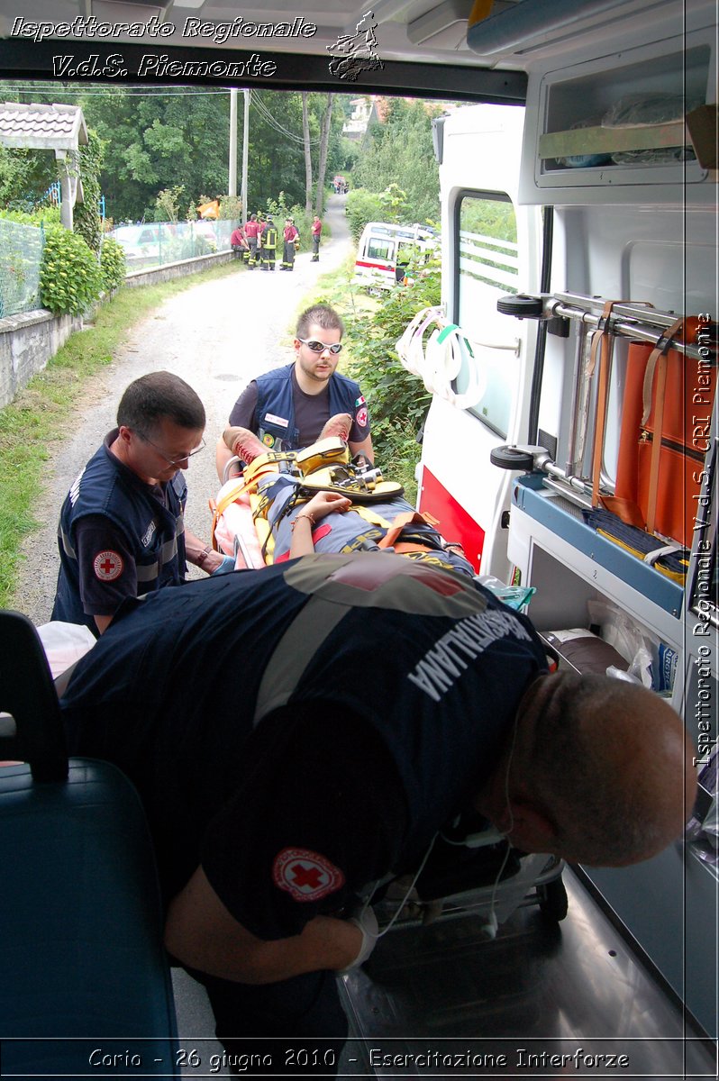 Corio - 26 giugno 2010 - Esercitazione Interforze -  Croce Rossa Italiana - Ispettorato Regionale Volontari del Soccorso Piemonte