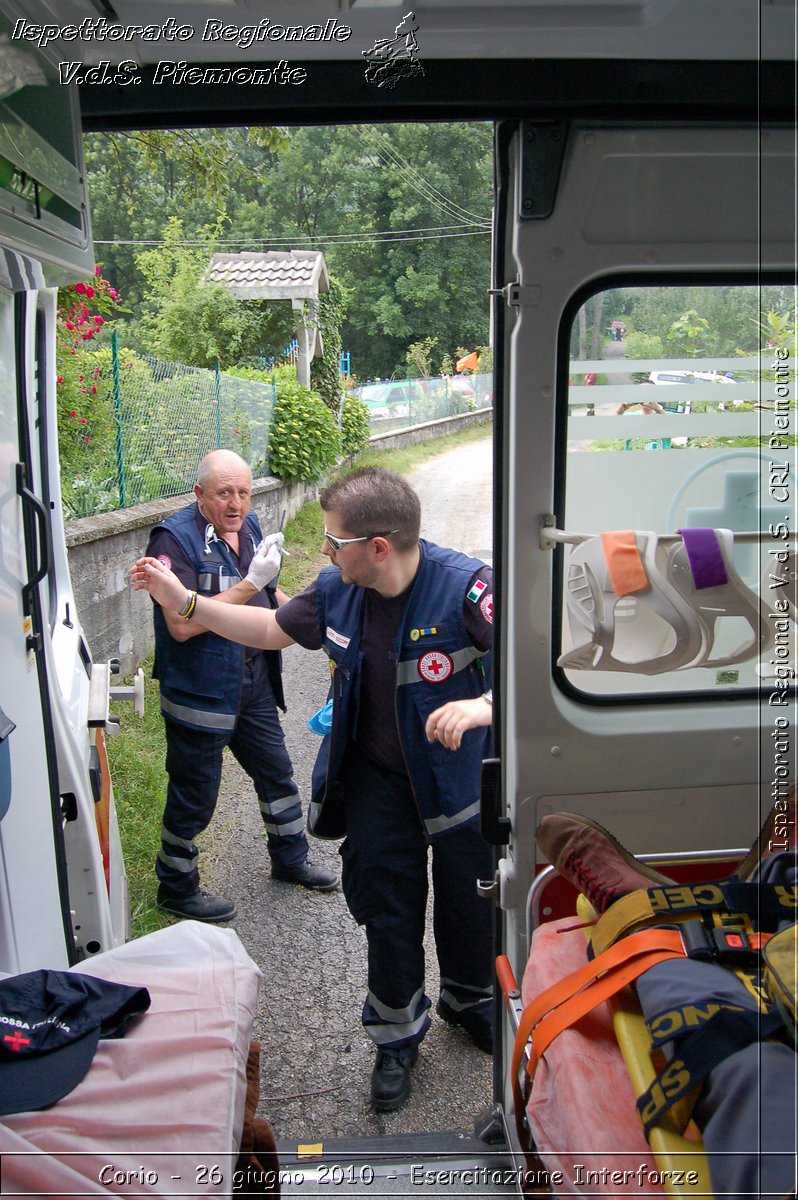 Corio - 26 giugno 2010 - Esercitazione Interforze -  Croce Rossa Italiana - Ispettorato Regionale Volontari del Soccorso Piemonte