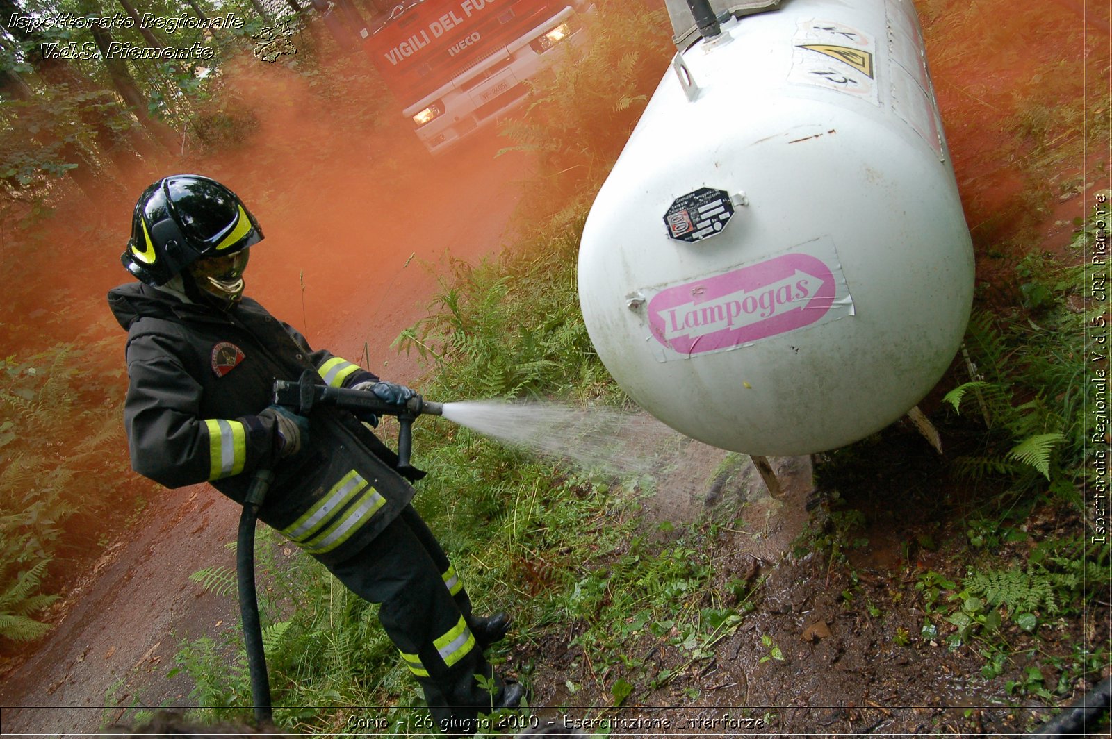 Corio - 26 giugno 2010 - Esercitazione Interforze -  Croce Rossa Italiana - Ispettorato Regionale Volontari del Soccorso Piemonte