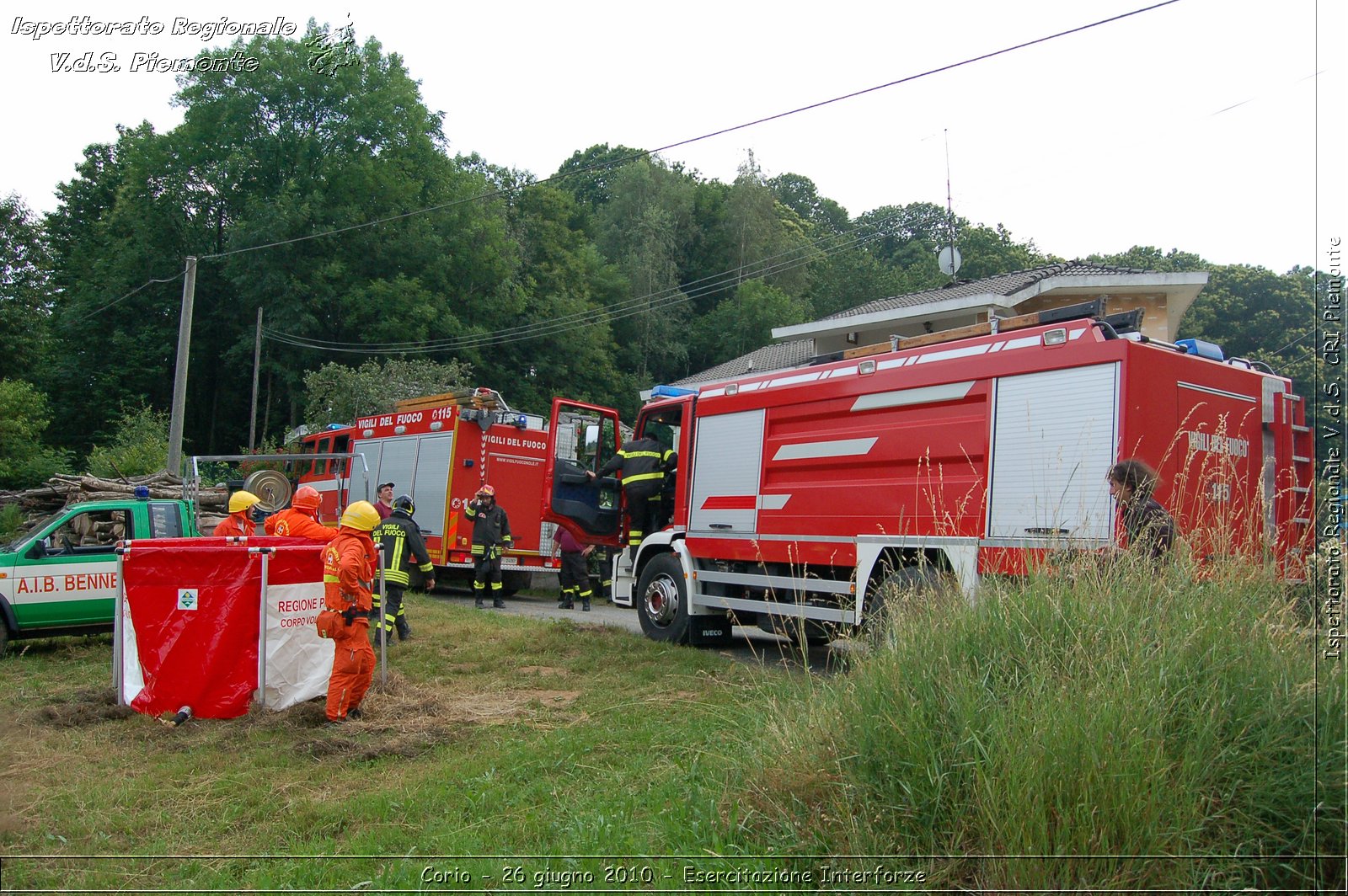 Corio - 26 giugno 2010 - Esercitazione Interforze -  Croce Rossa Italiana - Ispettorato Regionale Volontari del Soccorso Piemonte