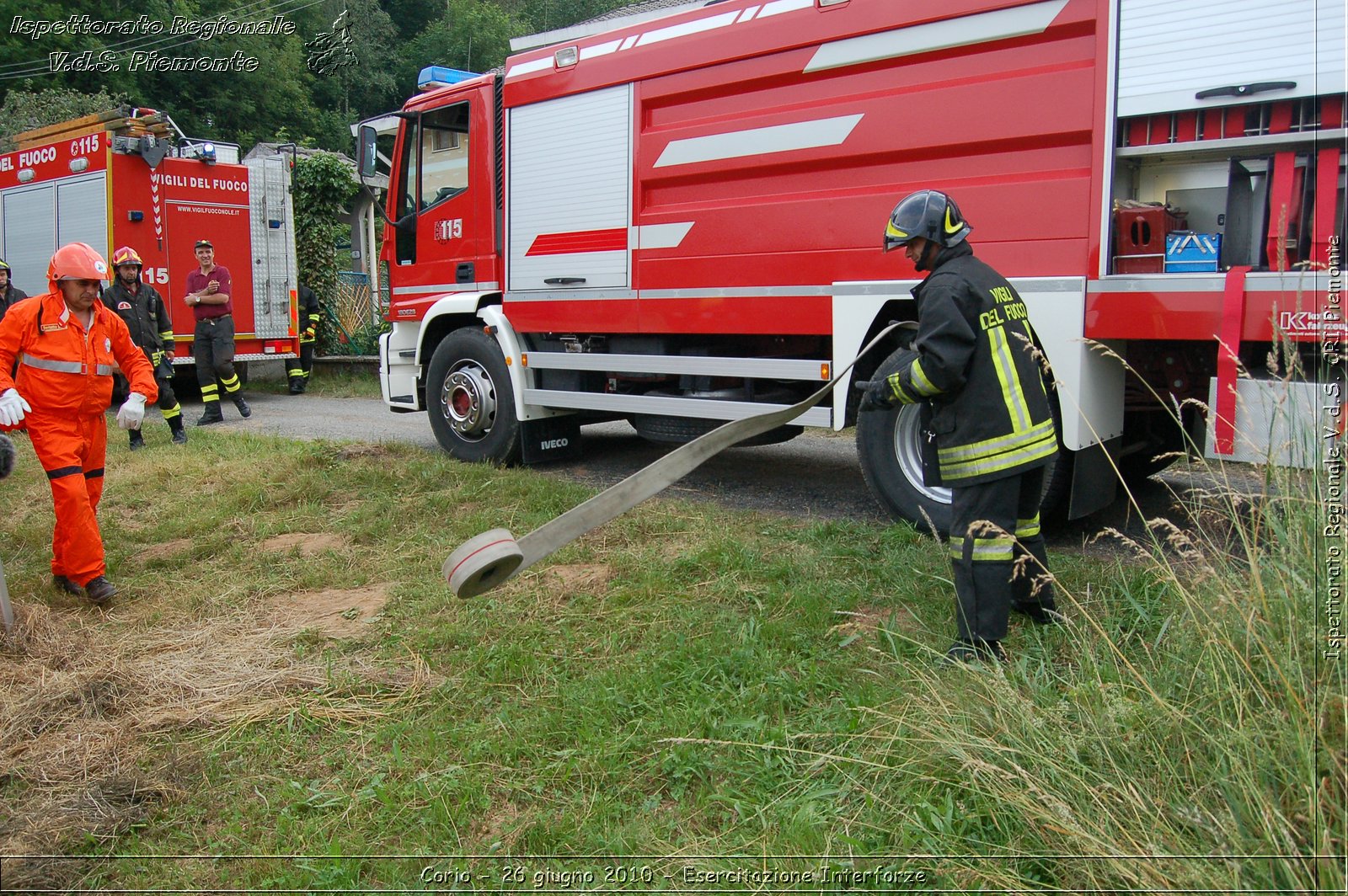 Corio - 26 giugno 2010 - Esercitazione Interforze -  Croce Rossa Italiana - Ispettorato Regionale Volontari del Soccorso Piemonte