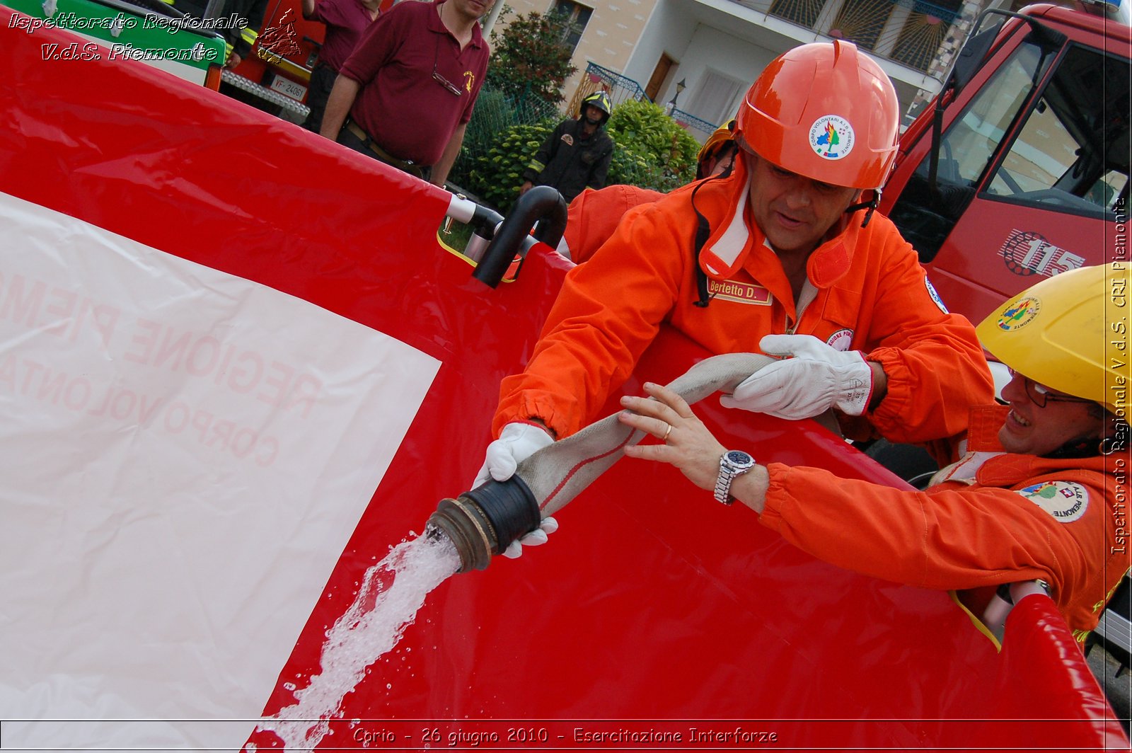 Corio - 26 giugno 2010 - Esercitazione Interforze -  Croce Rossa Italiana - Ispettorato Regionale Volontari del Soccorso Piemonte