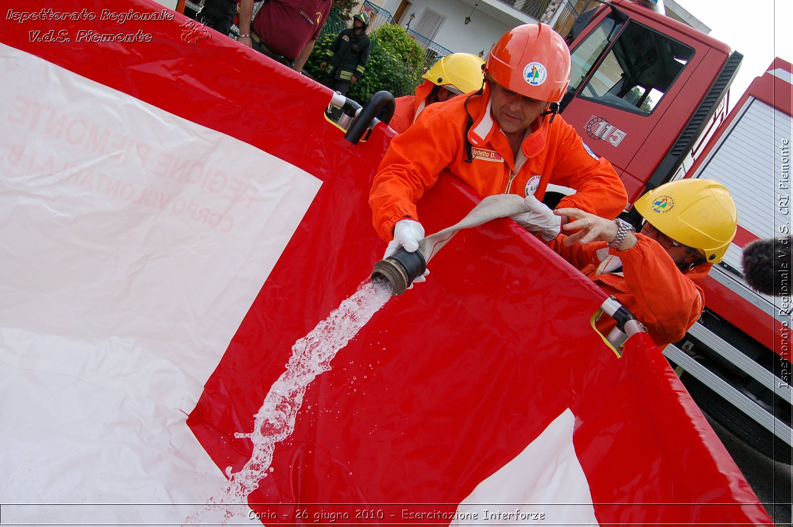 Corio - 26 giugno 2010 - Esercitazione Interforze -  Croce Rossa Italiana - Ispettorato Regionale Volontari del Soccorso Piemonte