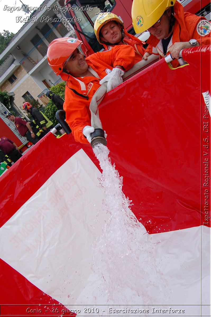 Corio - 26 giugno 2010 - Esercitazione Interforze -  Croce Rossa Italiana - Ispettorato Regionale Volontari del Soccorso Piemonte