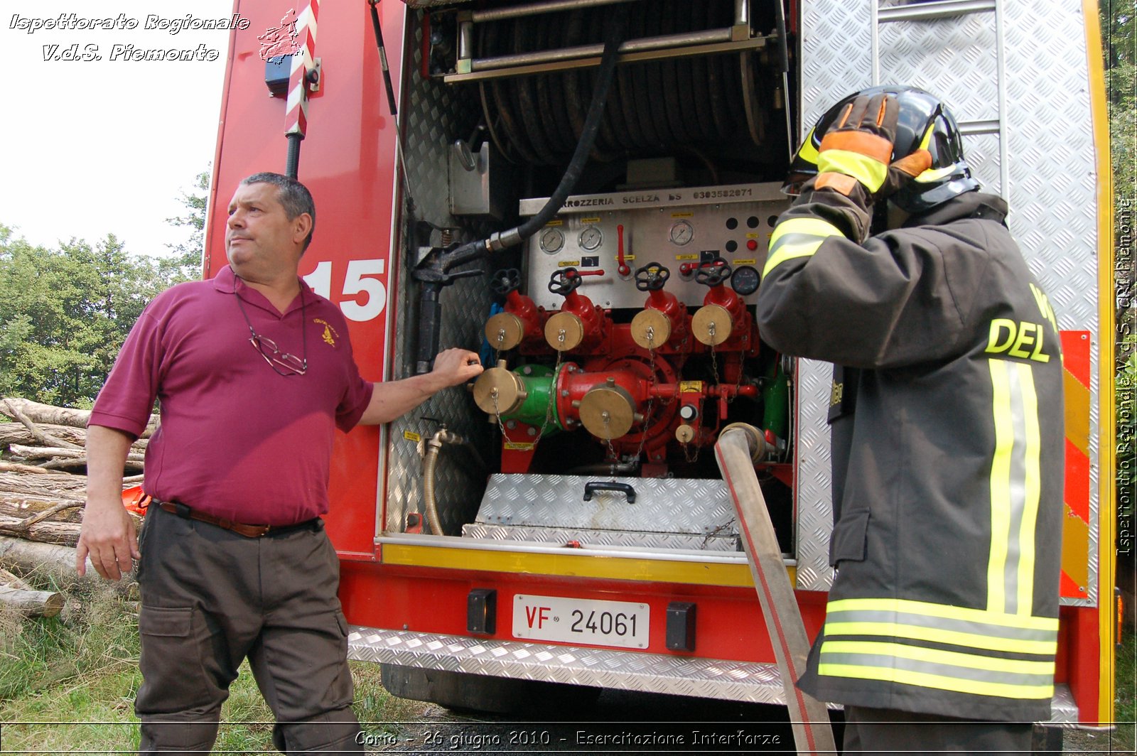 Corio - 26 giugno 2010 - Esercitazione Interforze -  Croce Rossa Italiana - Ispettorato Regionale Volontari del Soccorso Piemonte