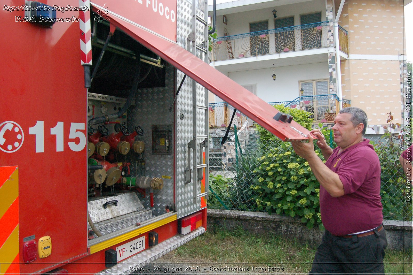 Corio - 26 giugno 2010 - Esercitazione Interforze -  Croce Rossa Italiana - Ispettorato Regionale Volontari del Soccorso Piemonte