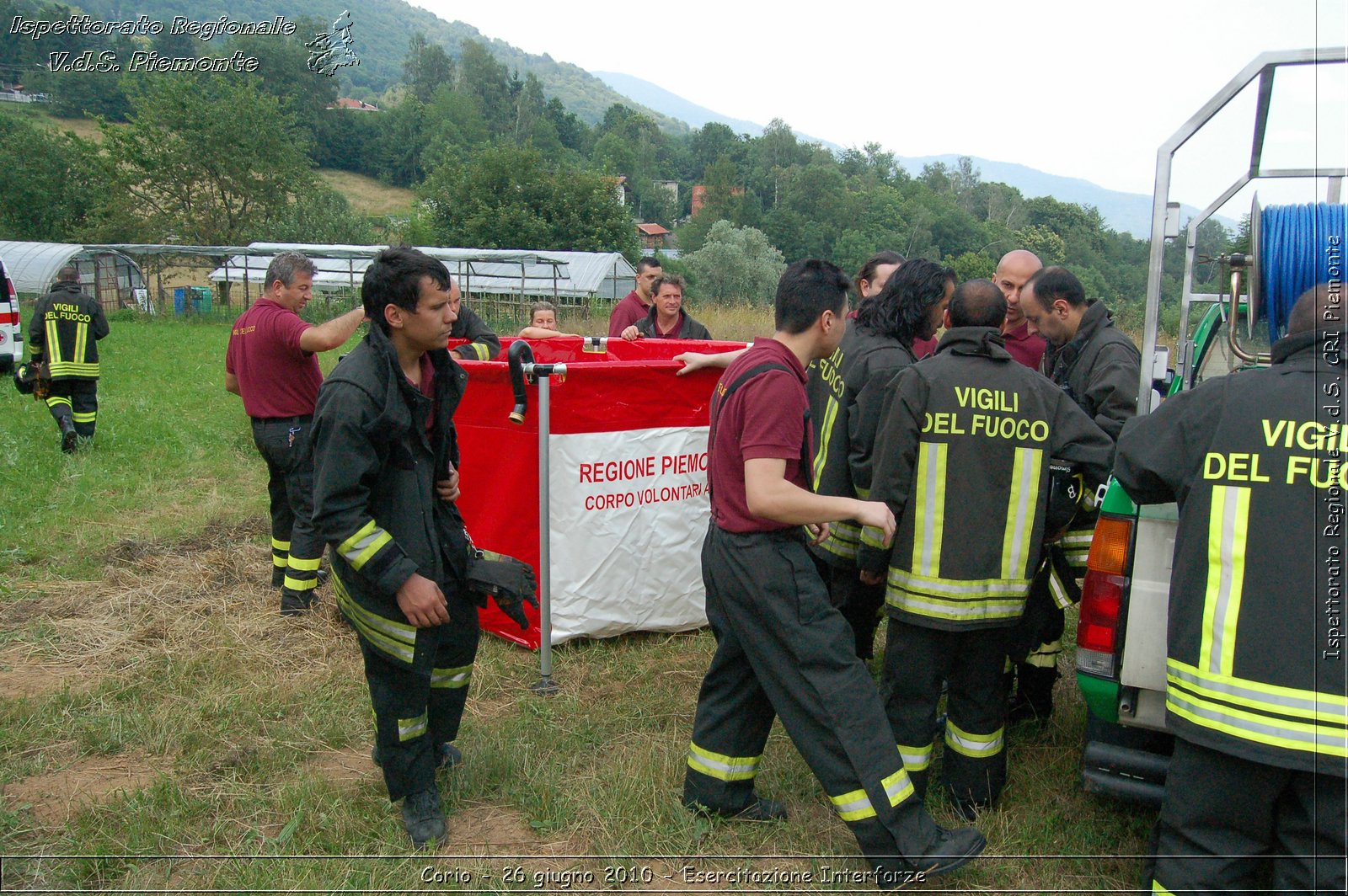 Corio - 26 giugno 2010 - Esercitazione Interforze -  Croce Rossa Italiana - Ispettorato Regionale Volontari del Soccorso Piemonte